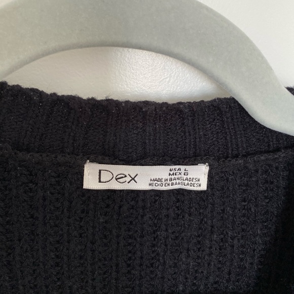 Dex Black Knit Cardigan w Tie Detail 3/$30 - Picture 4 of 11